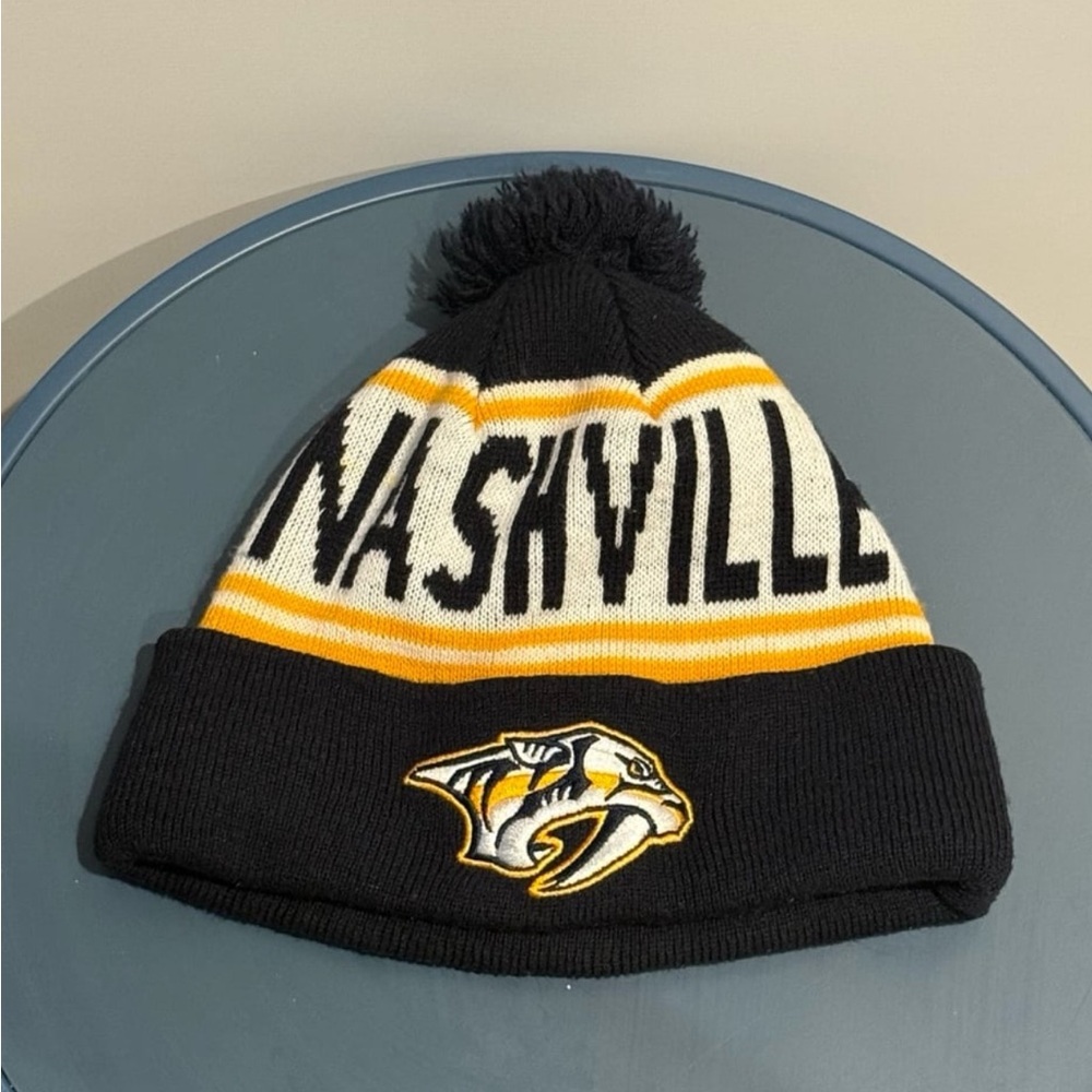Nashville Predators Hockey NHL Fan Favorite Knit Beanie with Pom